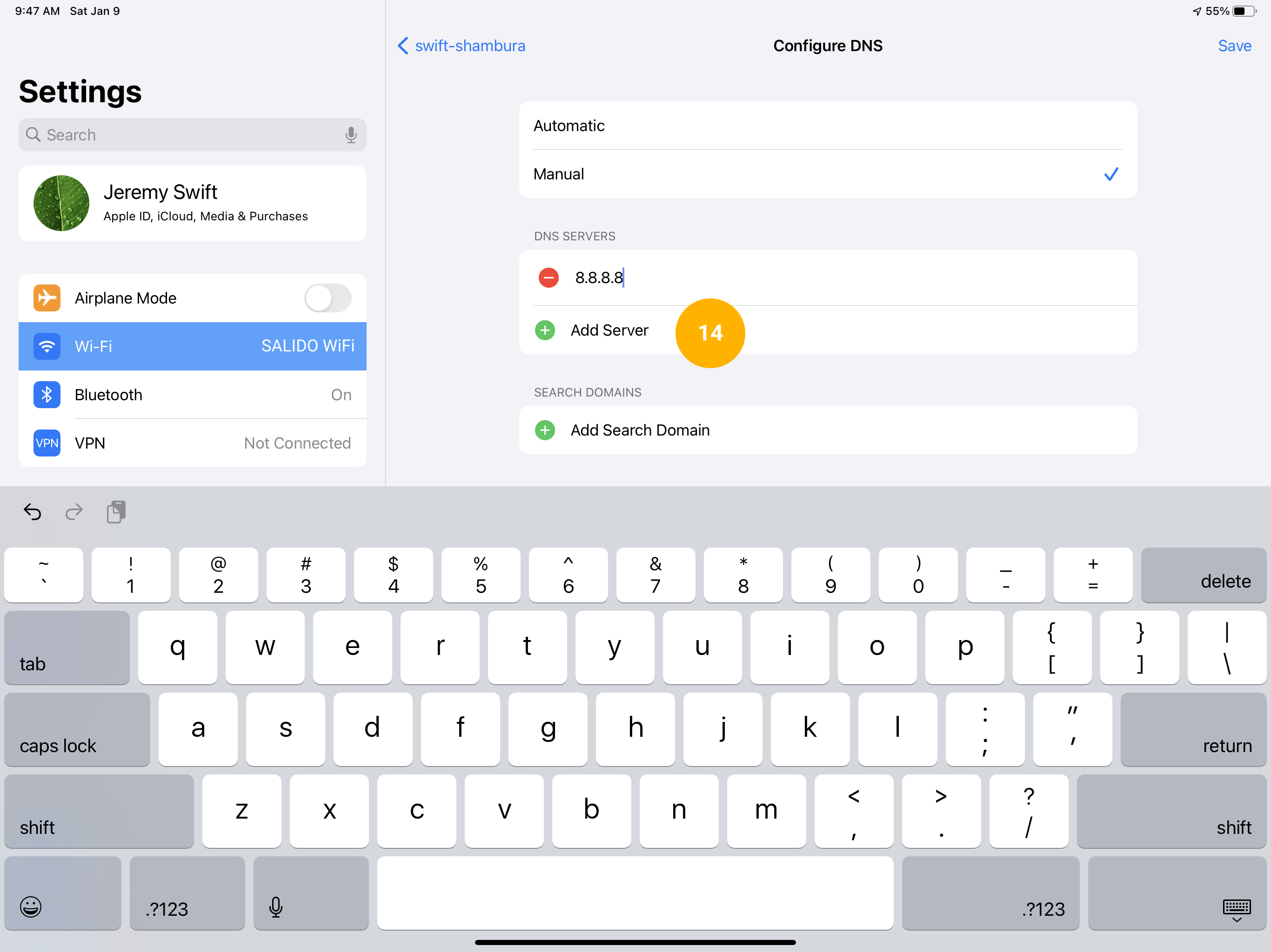 Assign a Static IP Address to an iPad – SALIDO Resource Center